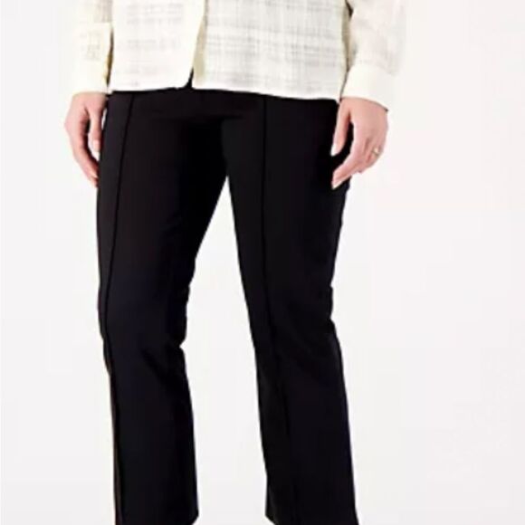 Women's Denim & Co Easy Flex Cropped Pants Sz X-Large - Picture 1 of 5